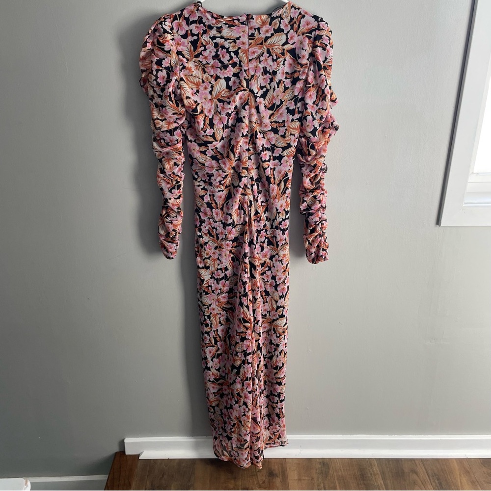 Zara Women’s Midi Floral Ruched Dress - Size M, NWT, Feminine & Flattering - Picture 10 of 16